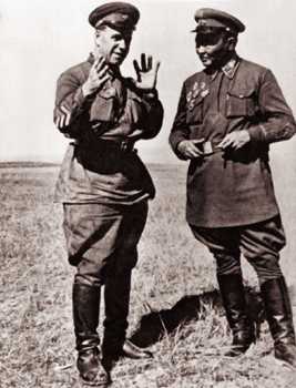Комкор Г. К. Жуков и маршал Чойбалсан, 1939 год Комкор Г. К. Жуков и маршал Чойбалсан, 1939 год